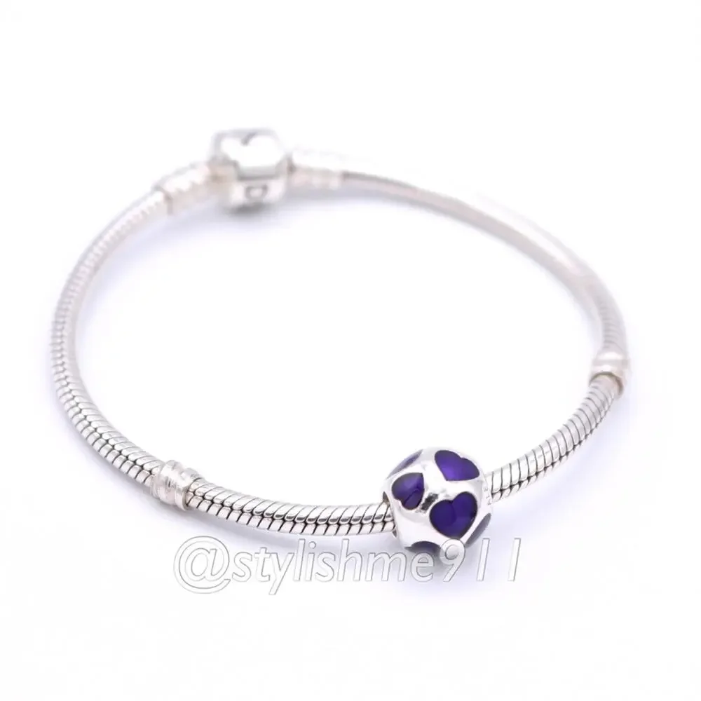 Authentic Pandora Love You Violet Enamel Charm - 790543EN13
